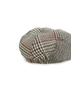 Stella McCartney Men Herringbone And Checked Cap Size 58