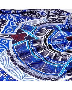 Mary Katrantzou Women Blue Wheel of Fortune Silk Scarf