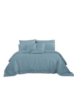 Affinity Rimini - Milk Blue King Quilt Cover Set