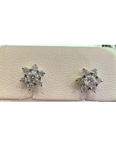 Hexagon Diamond Earring
