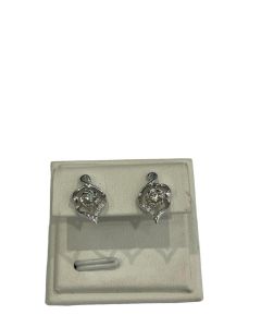 Flower Inside The Leaf Diamond Earring