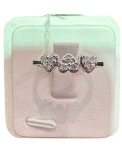 Interlink 3 Heart Diamond Ring