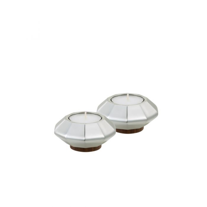 TEALIGHT HOLDER (PAIR)CRYSTALLINE